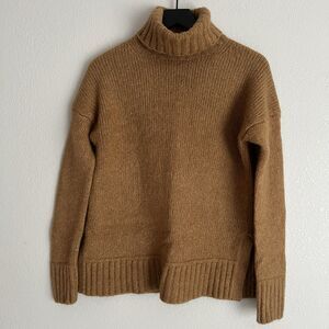 Everlane Womens Merino Wool Alpaca Turtleneck Sweater Size S Light Brown